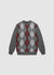 Maglia pullover a rombi con girocollo