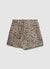 Gonna-pantalone simil satin con stampa animalier