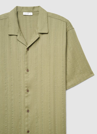 Camicia bowling jacquard a righe