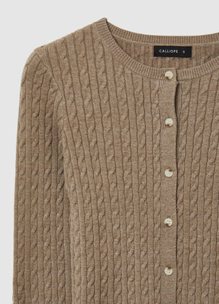 Cardigan con trecce