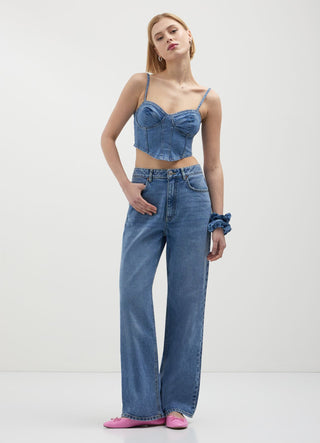 Denim crop top