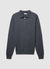 Maglia polo con zip a coste