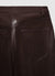Pantaloni straight in similpelle intrecciata