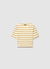 Oversized V-neck striped T-shirt