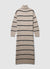 Langes Rollkragenkleid mit Streifen