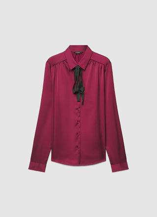 Camicia con cravattino e bottoni