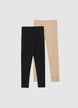 Pack 2 gerippte Leggings - 6-7
