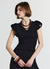 Bubble fabric ruffle T-shirt