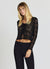 Cardigan aperto pizzo con laccetti