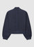 Felpa con zip effetto denim