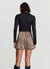 Gonna-pantalone simil satin con stampa animalier