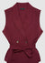 Vestito gilet doppiopetto con cintura e gonna plissé