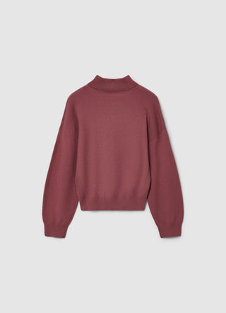 Solid colour Perkins collar jumper