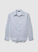 Camicia a righe con bottoni gioiello - S