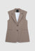 Pinstriped single-breasted waistcoat