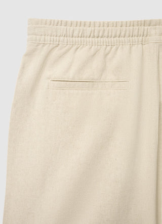 Linen blend jogger shorts