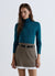 Uni-farbener Rollkragenpullover