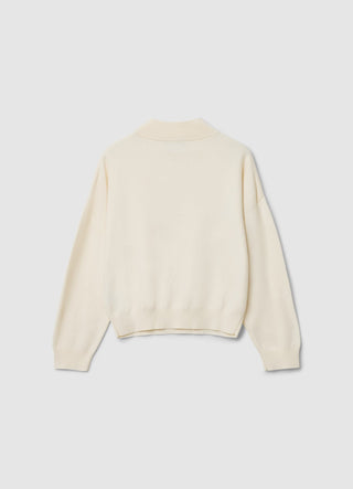 Solid colour Perkins collar jumper