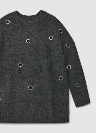 Maglia oversize con applicazioni