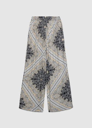 Pantaloni palazzo con stampa bandana
