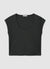 T-shirt tinta unita con manica ad aletta