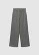Pantaloni palazzo con pinces e motivo spinato - XS