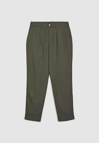 Linen-blend chino trousers