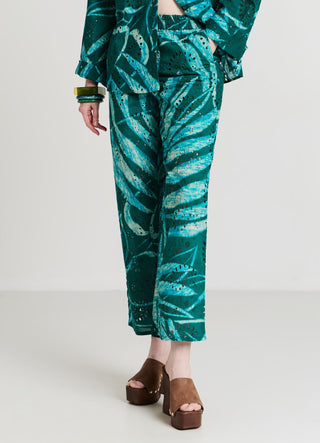 Patterned sangallo trousers