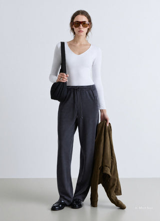 Body a maniche lunghe con scollo a V