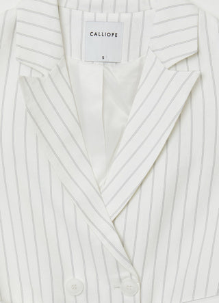 Double-breasted striped waistcoat