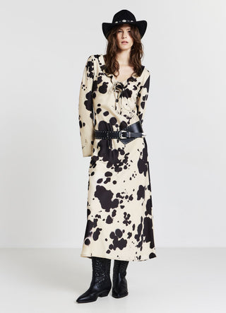 Musterkleid mit Rüschen