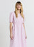 Langes Kleid mit Ballonärmeln