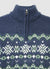 Maglia jacquard con mezza zip