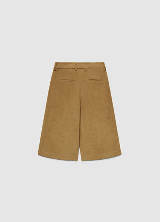 Bermuda-Shorts aus einfarbigem Rippstrick