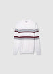 Striped crew neck jumper - S