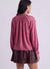 Chemise avec volants et liens au col