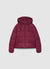Short padded jacket with hood