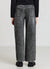 Wide leg jeans with rhinestones