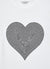 T-shirt con cuore di strass