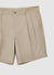 Pantaloncini bermuda con pinces a tinta unita