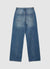Jeans wide leg con strass