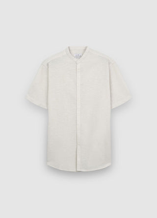 Camicia coreana misto lino