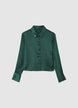 Satin-like crop shirt - XS