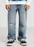 Jeans wide leg con strappi