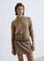 Cardigan with oversized collar and buttons