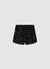 High-Waist Shorts mit Pailletten