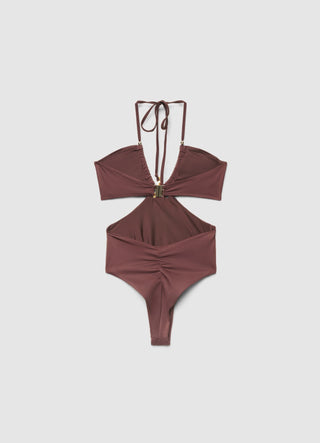 Costume intero con cut-out e stella marina