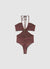 Costume intero con cut-out e stella marina