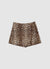 Gonna pantalone simil satin animalier