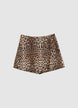 Gonna pantalone simil satin animalier - XS